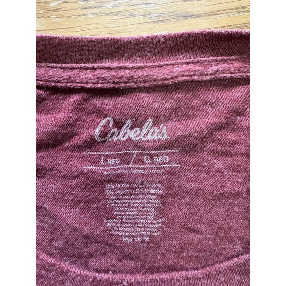 Cabelas Double Shot T Shirt Size Large Short Sleeve Country Western Preppy - Picture 3 of 8